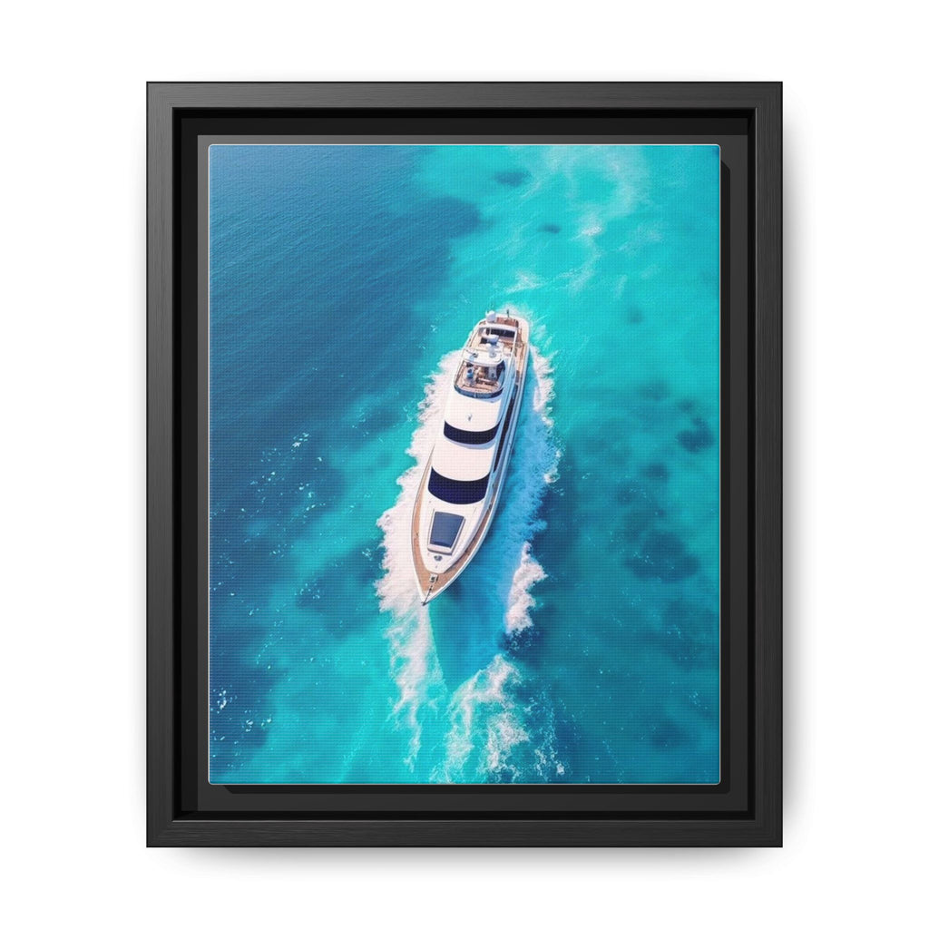 Nautical Elegance: Canvas Boat Portrait