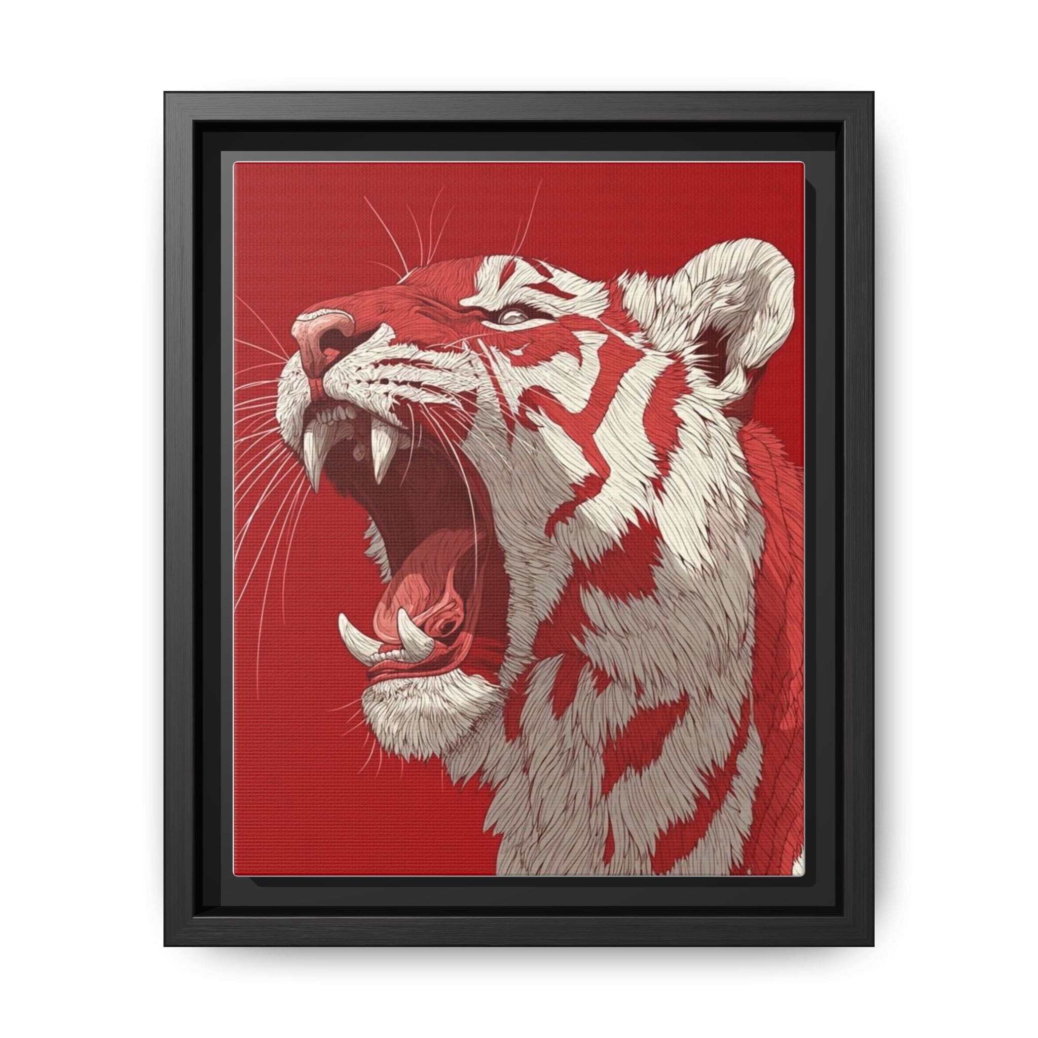 Vibrant Red Tiger Portrait