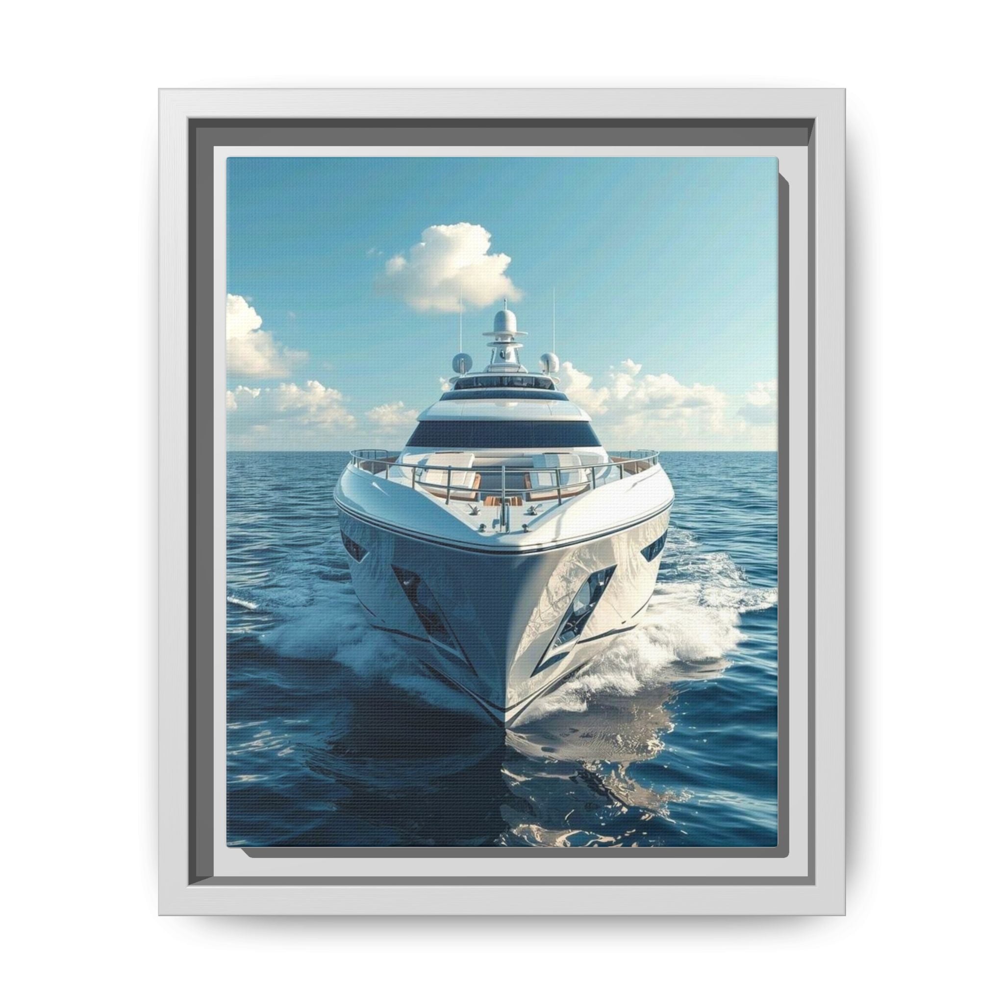 Nautical Elegance: Canvas Yacht Portrait