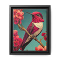 Oiseau sur fond floral