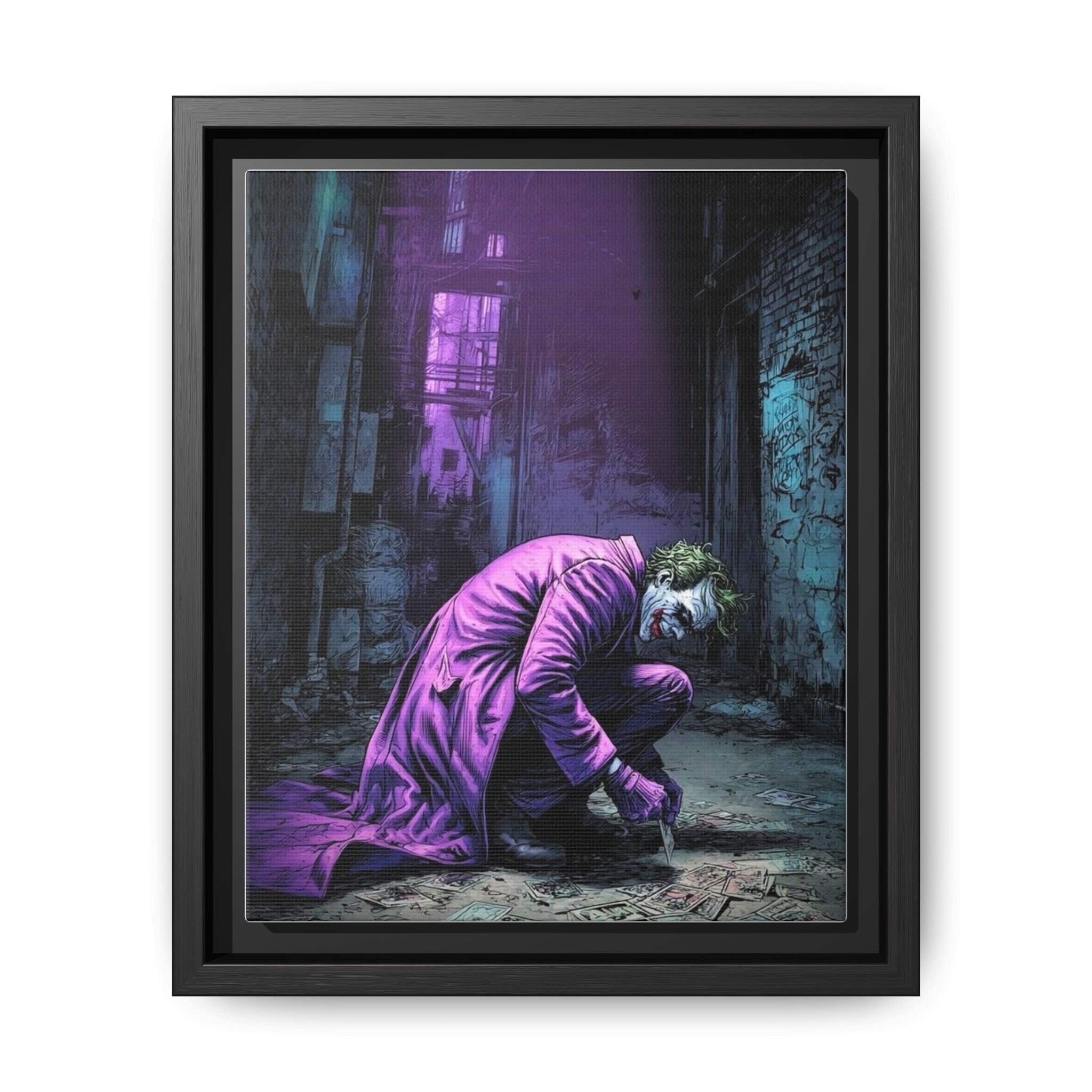 Artistic portrait of the Joker in bright colors