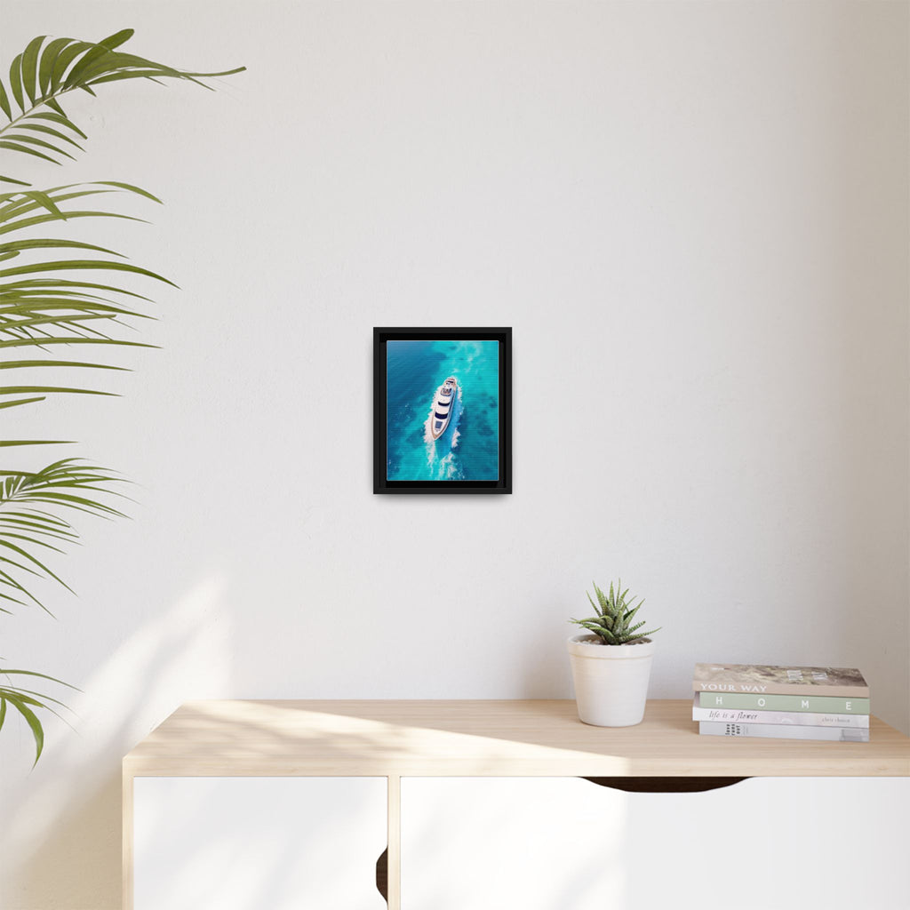 Nautical Elegance: Canvas Boat Portrait