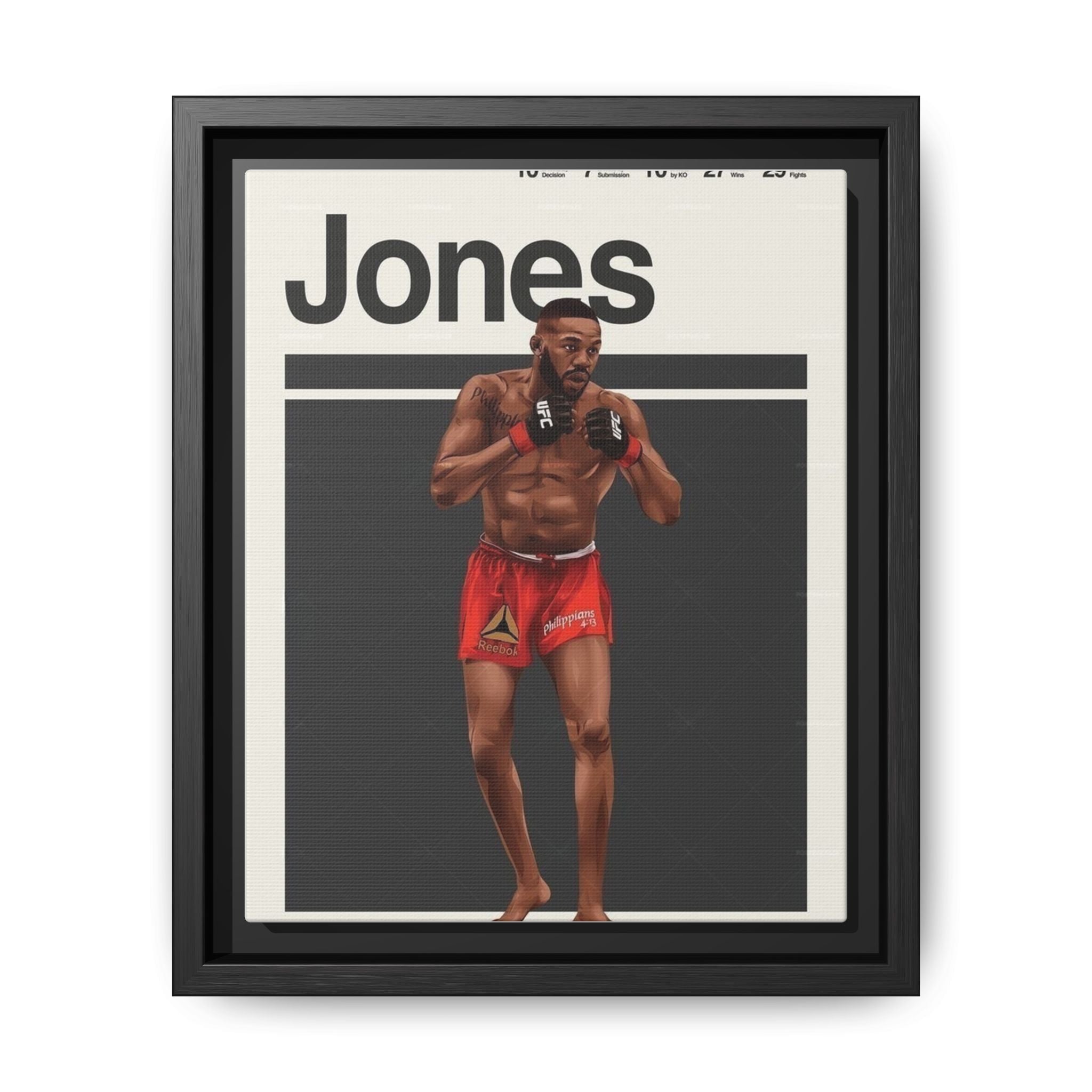 Jon Jones Pop Art Portrait Matte Canvas