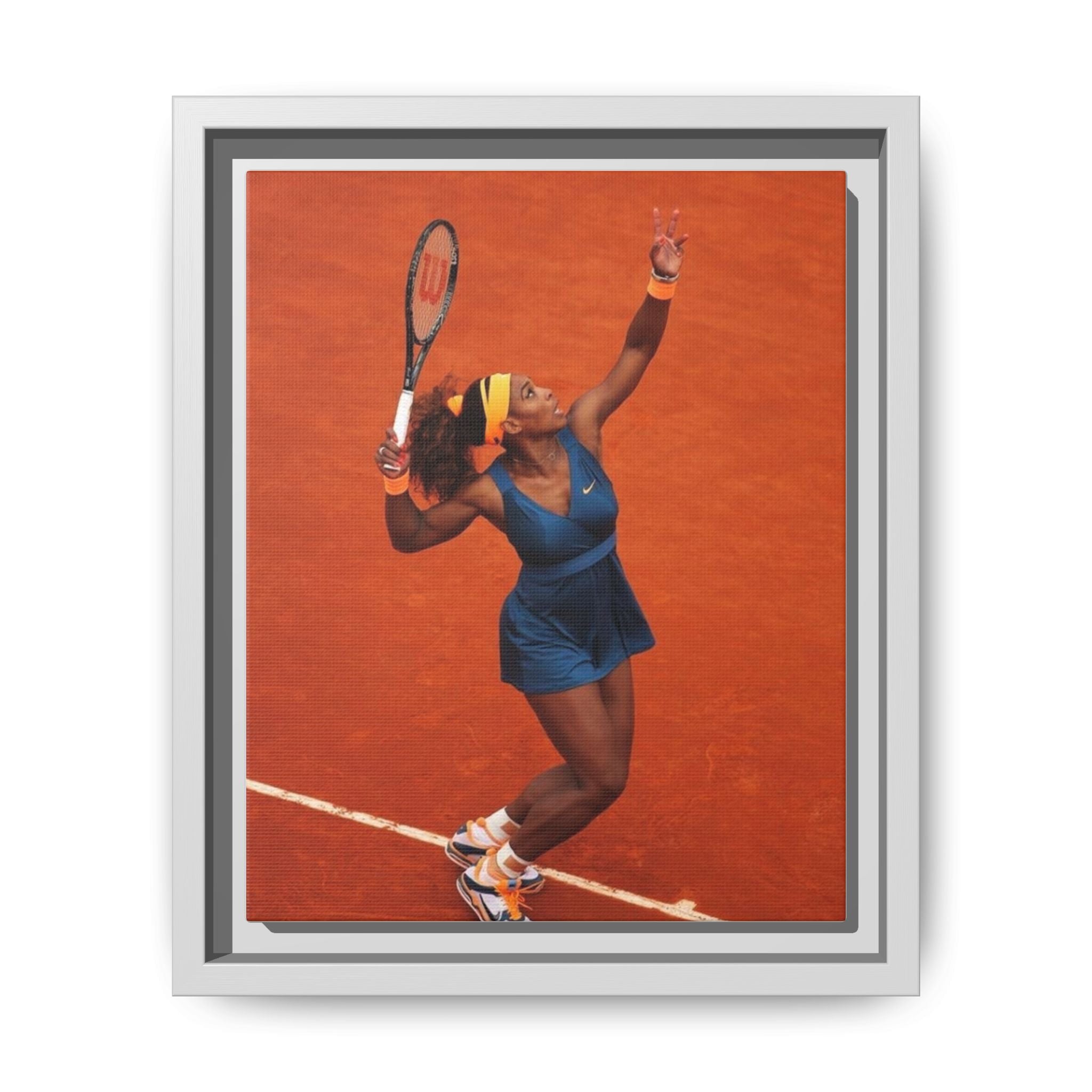 The elegance of tennis mid-match