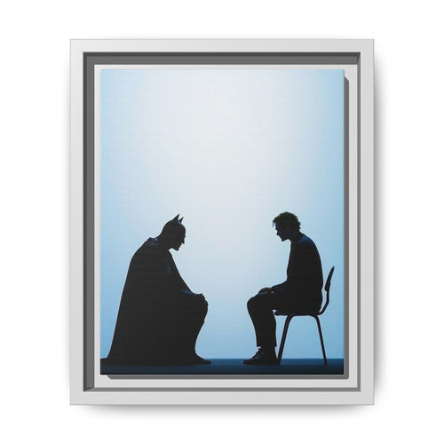 Pop Art Portrait: Batman and Joker in Silhouette