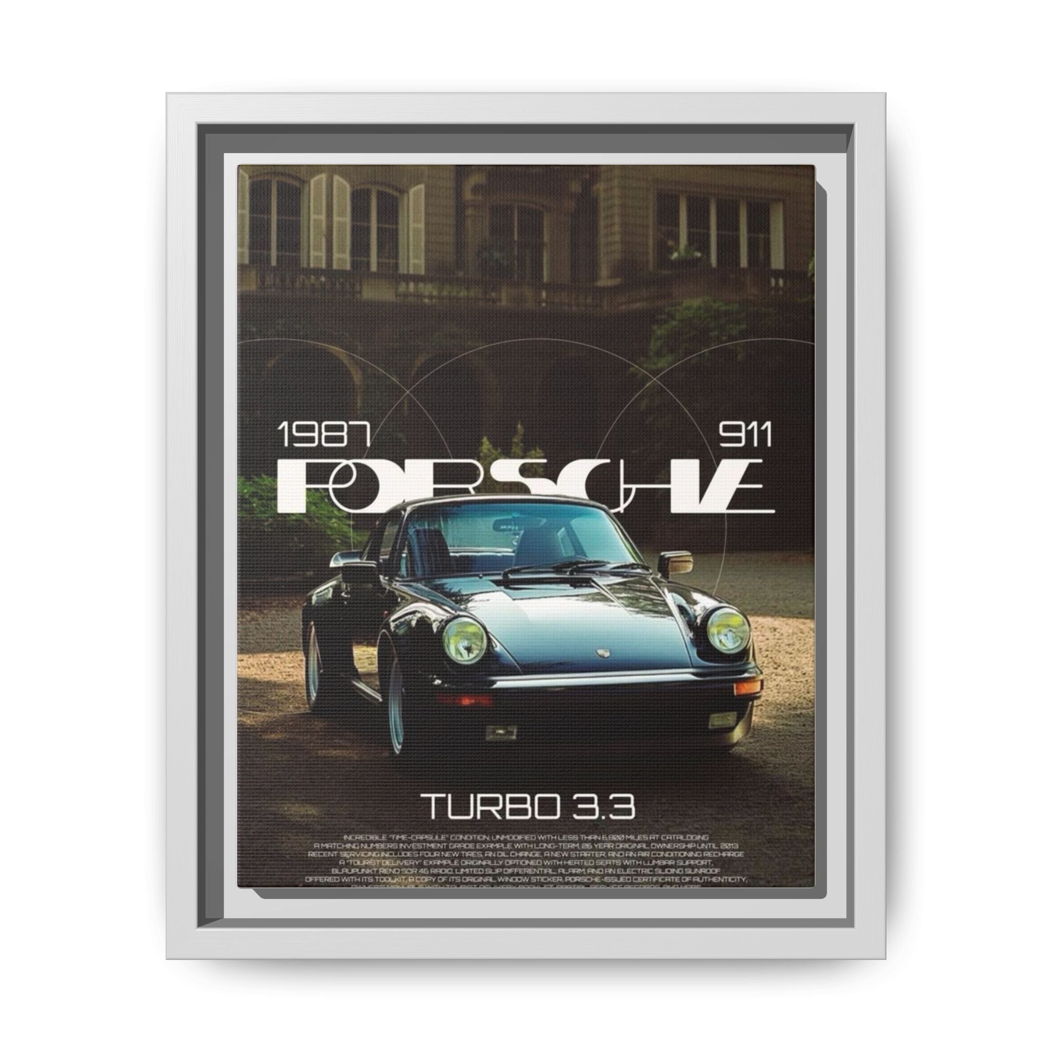 Artistic portrait of the legendary Porsche 911 Turbo 3.3