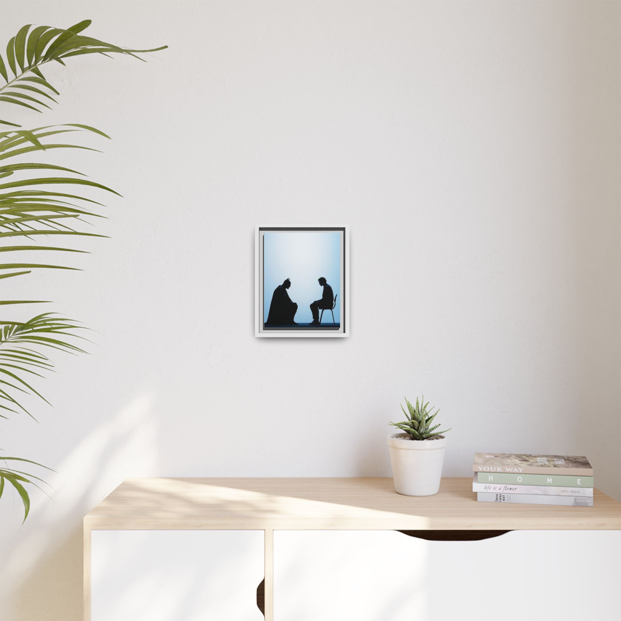 Pop Art Portrait: Batman and Joker in Silhouette