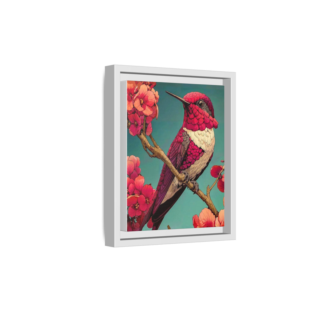 Oiseau sur fond floral