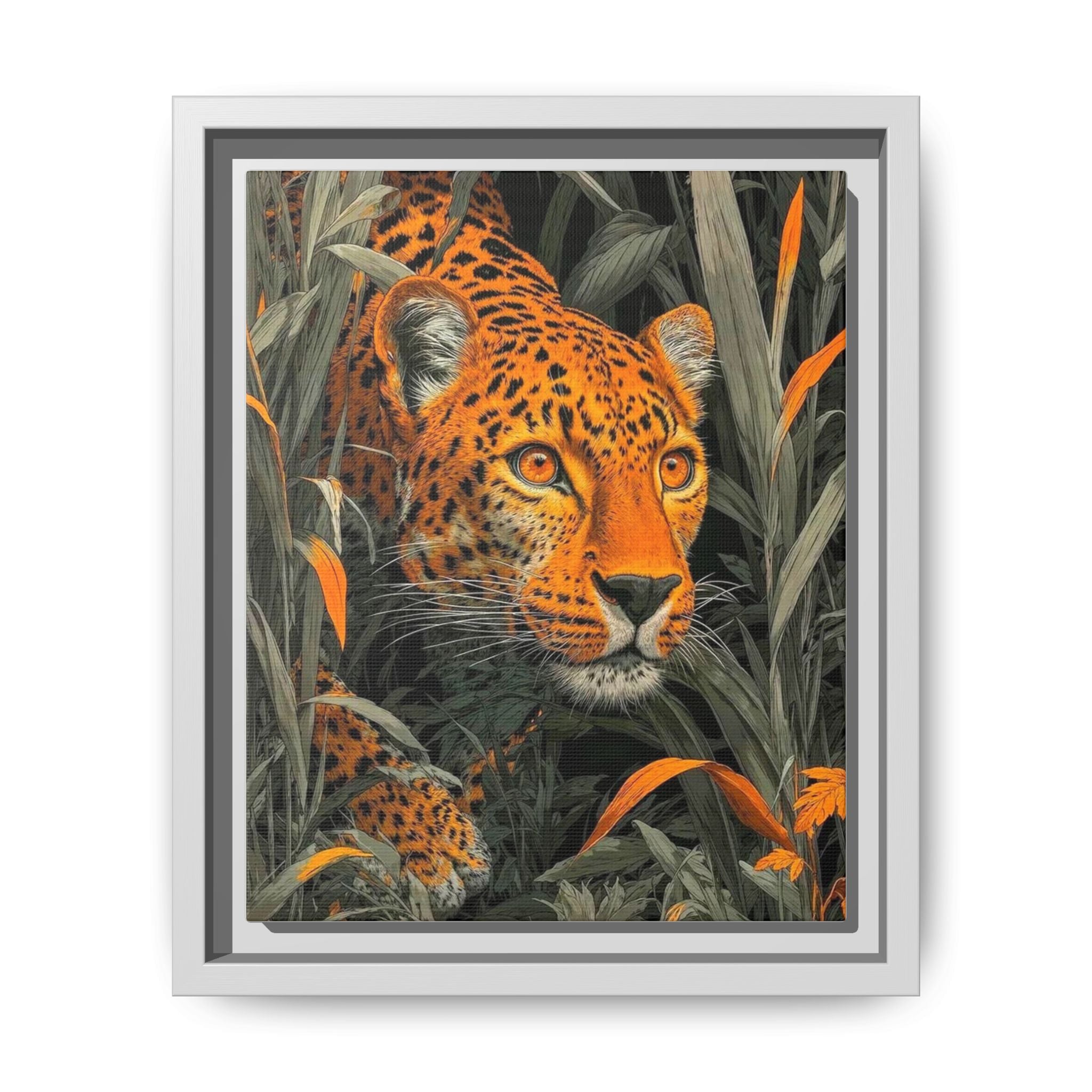 Leopard in Awakening Portrait — Vibrant Canvas Art