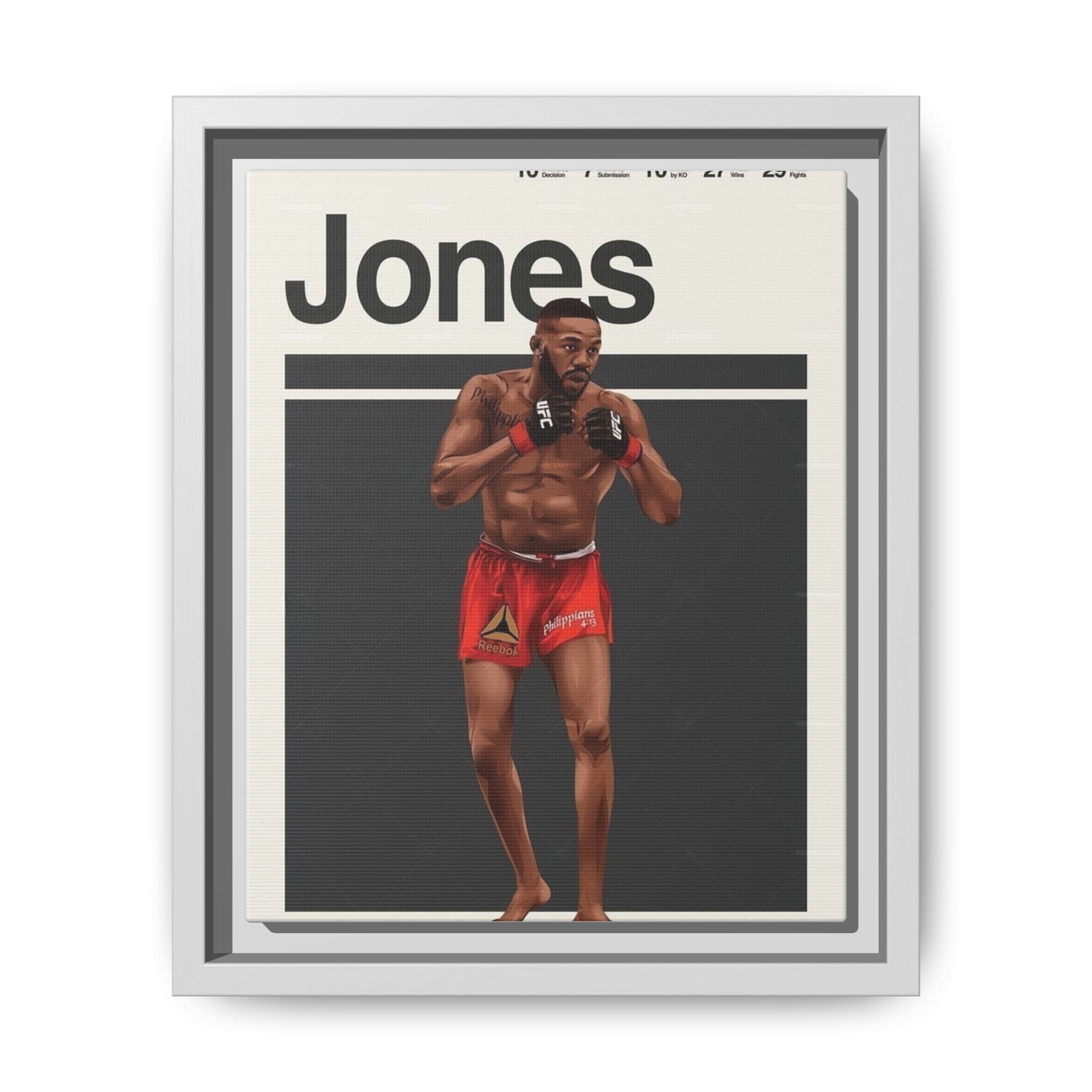 Jon Jones Pop Art Portrait Matte Canvas