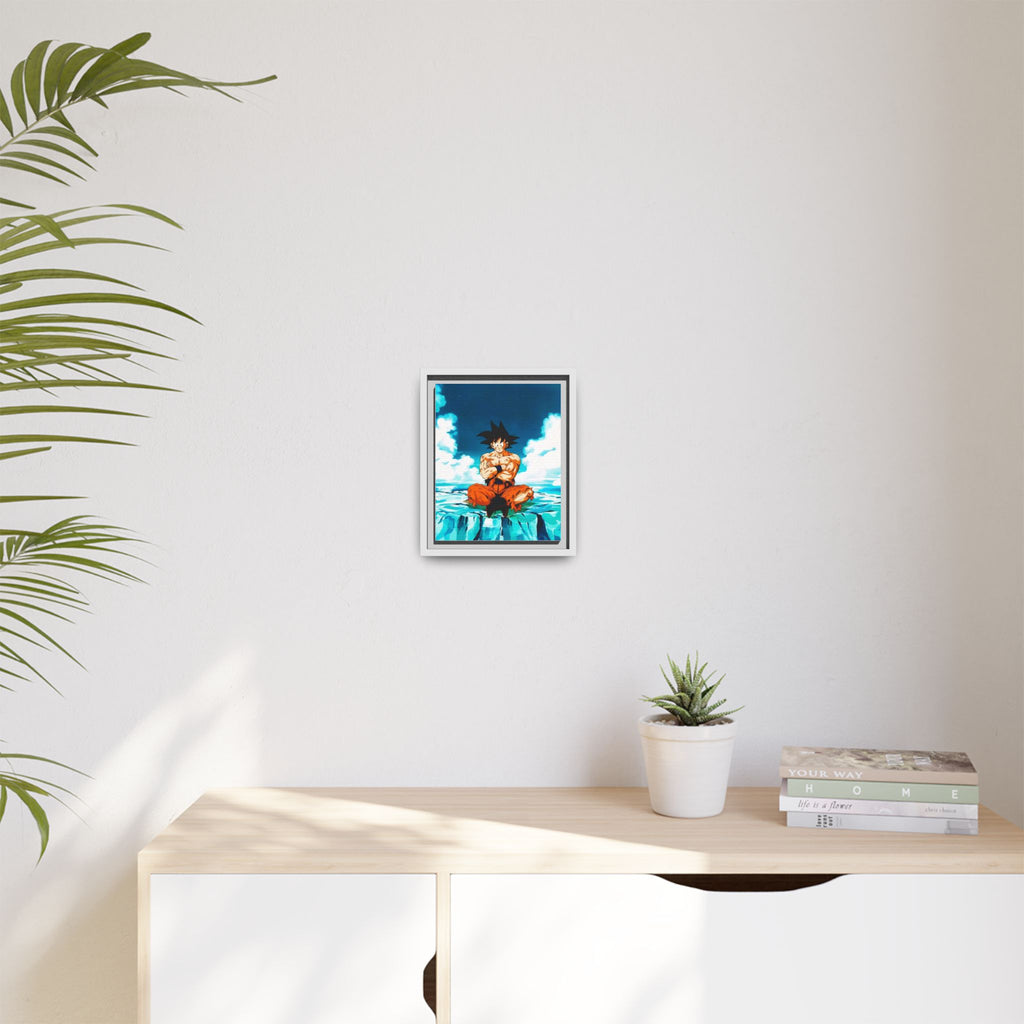 Energetic Portrait of Goku on Canvas