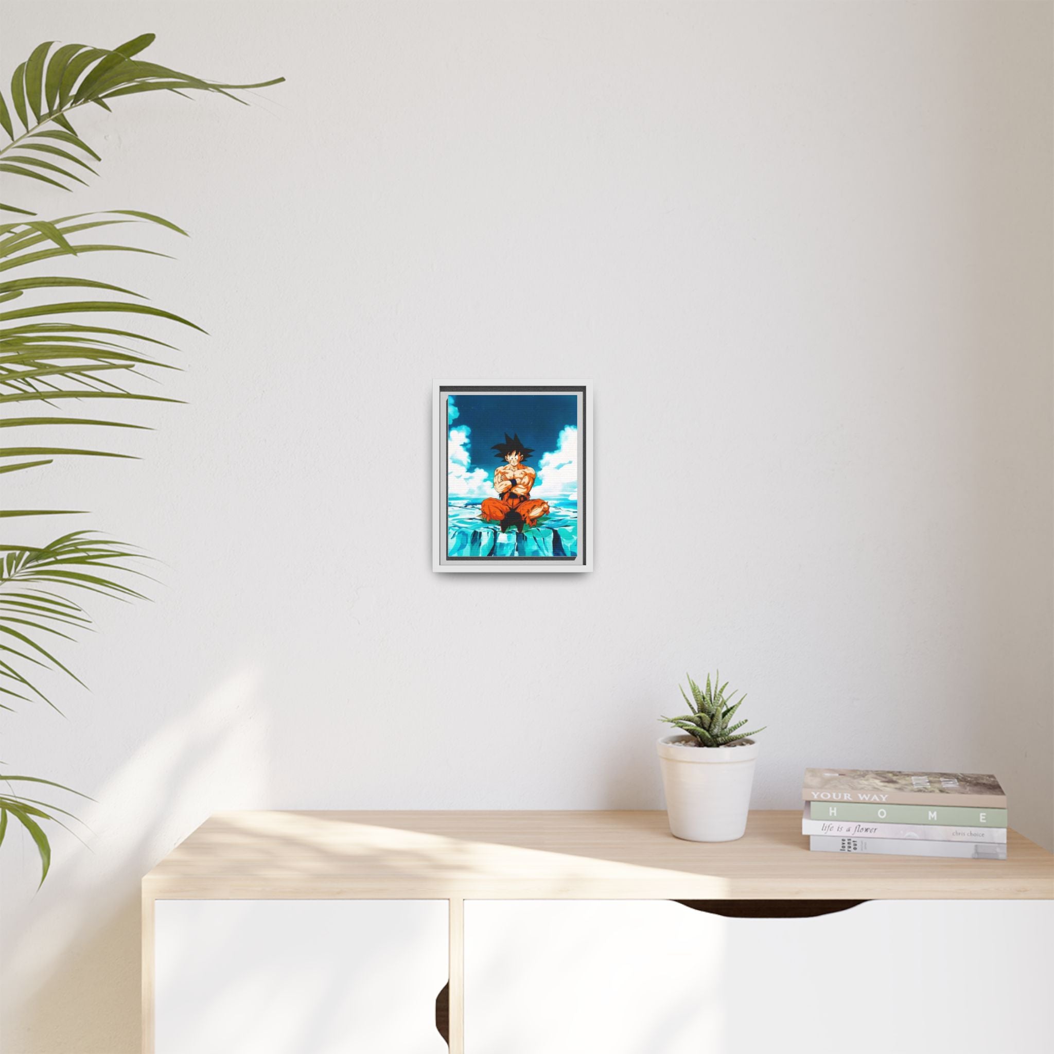 Energetic Portrait of Goku on Canvas