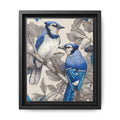 Elegant Blue Birds on Canvas
