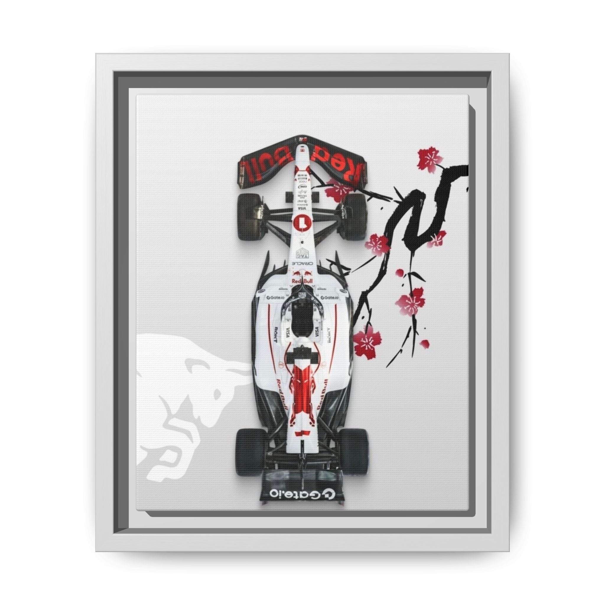 Pop Art Race Car Portrait with Flowers