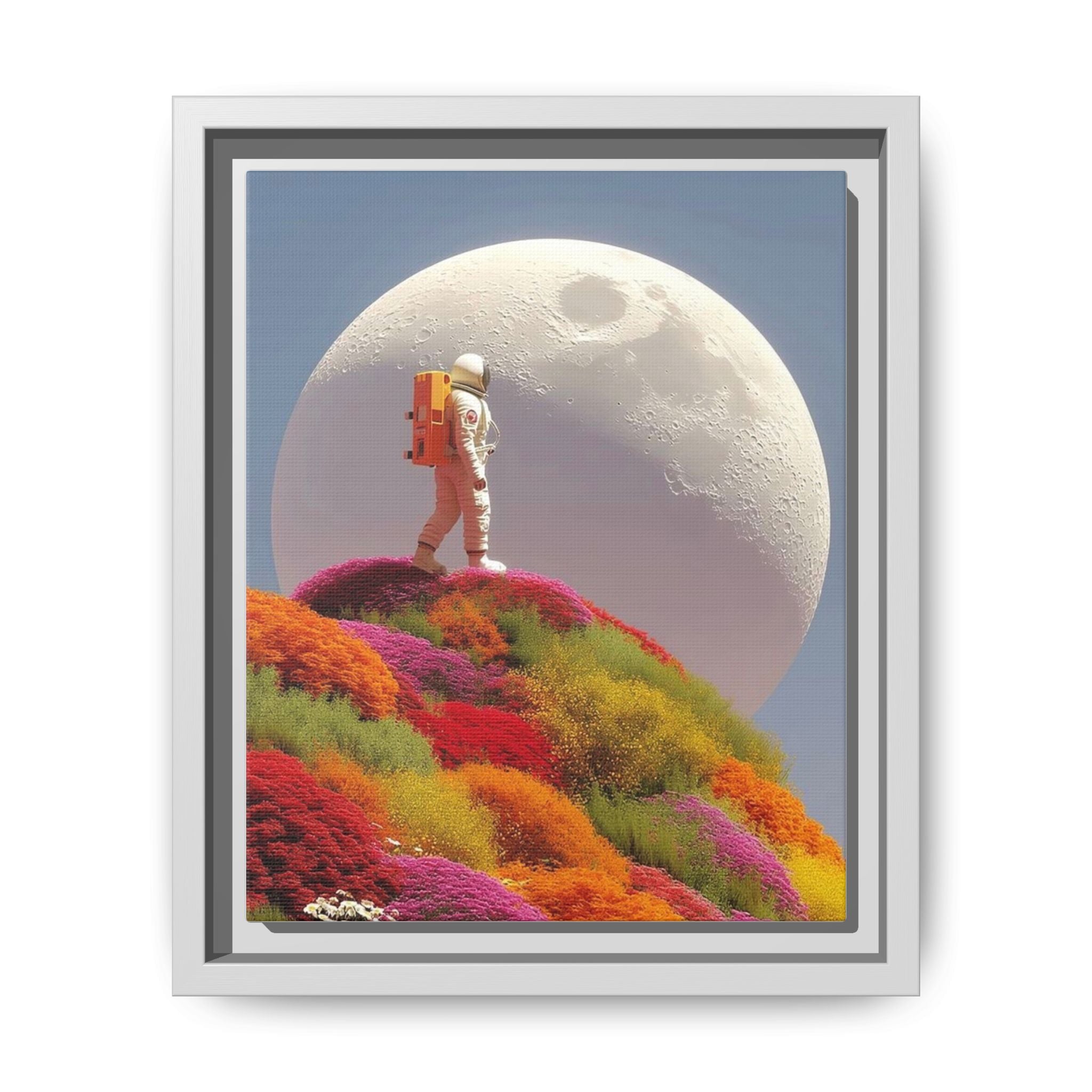 Lunar Exploration: Astronaut in the Land of Flowers