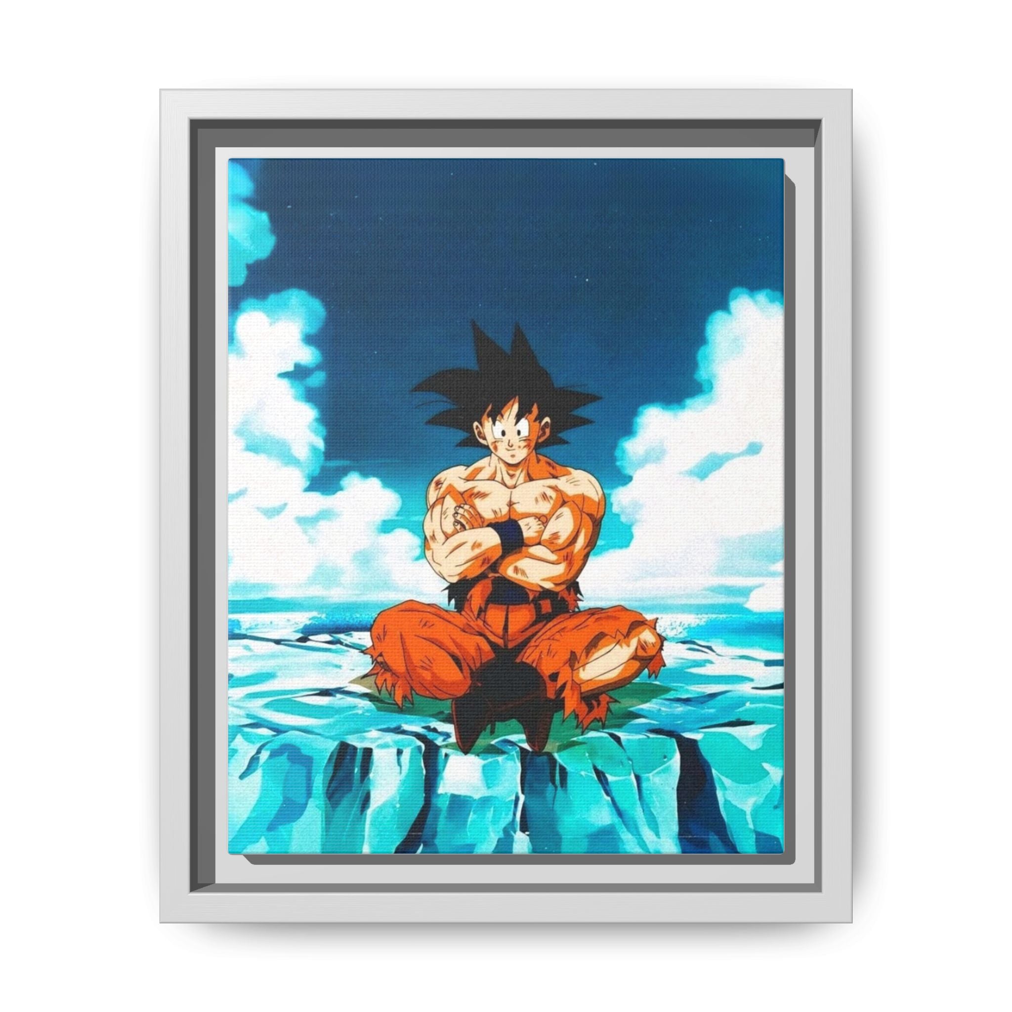 Energetic Portrait of Goku on Canvas