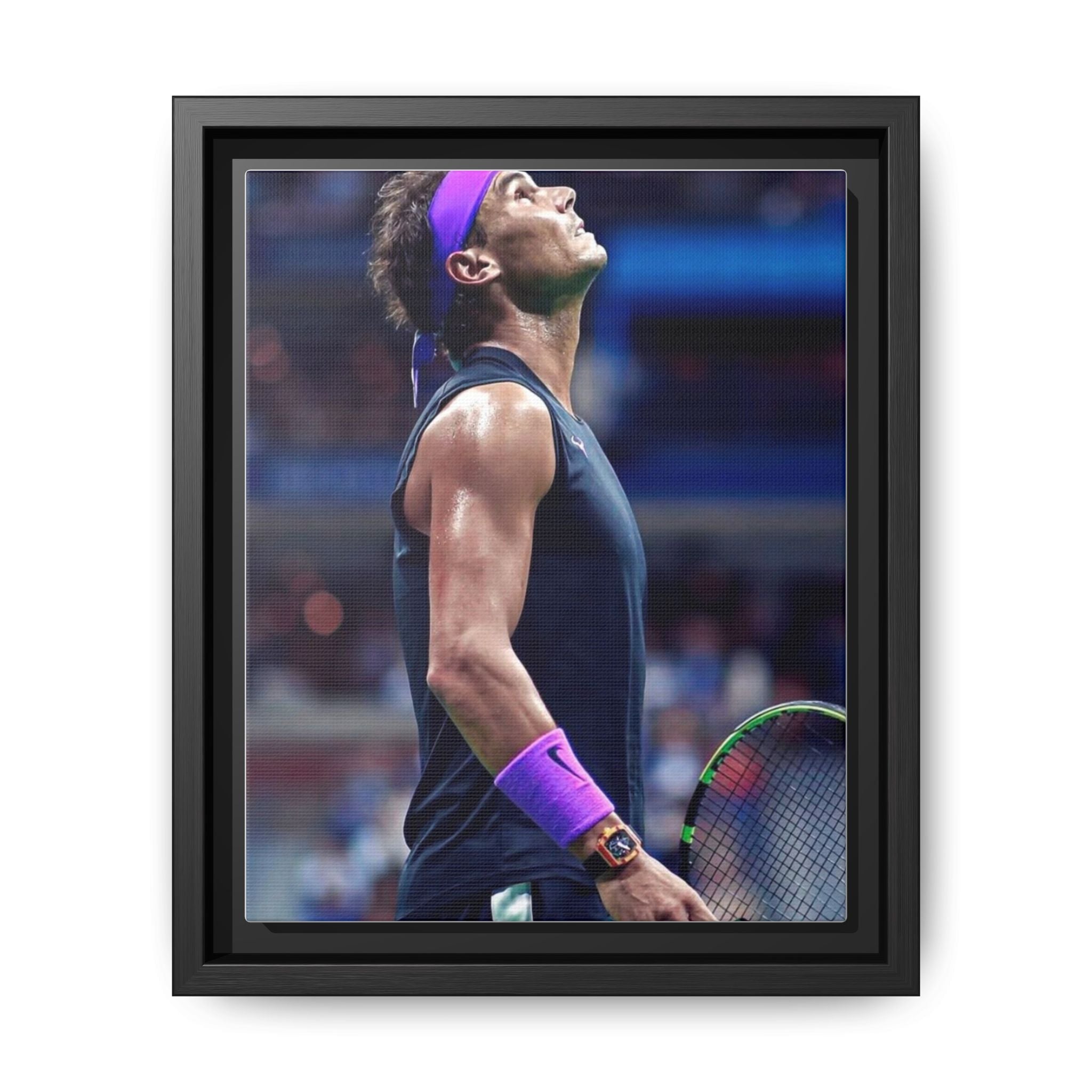Rafa Nadal in full concentration on the court