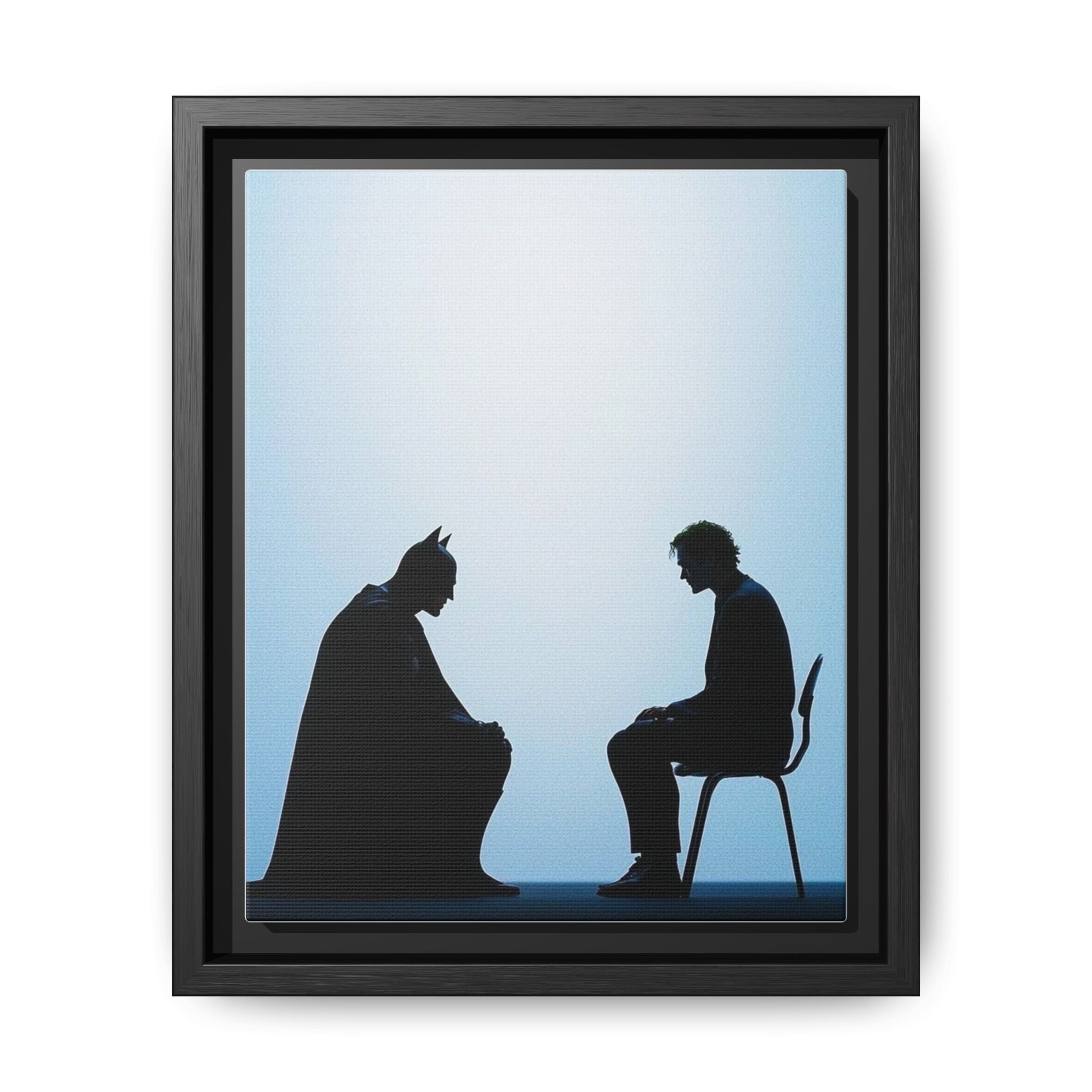 Pop Art Portrait: Batman and Joker in Silhouette