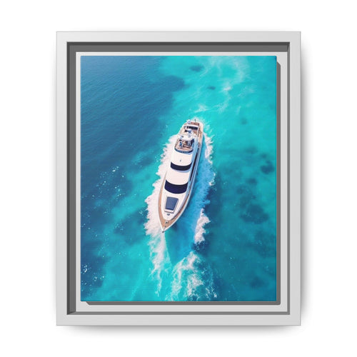 Nautical Elegance: Canvas Boat Portrait