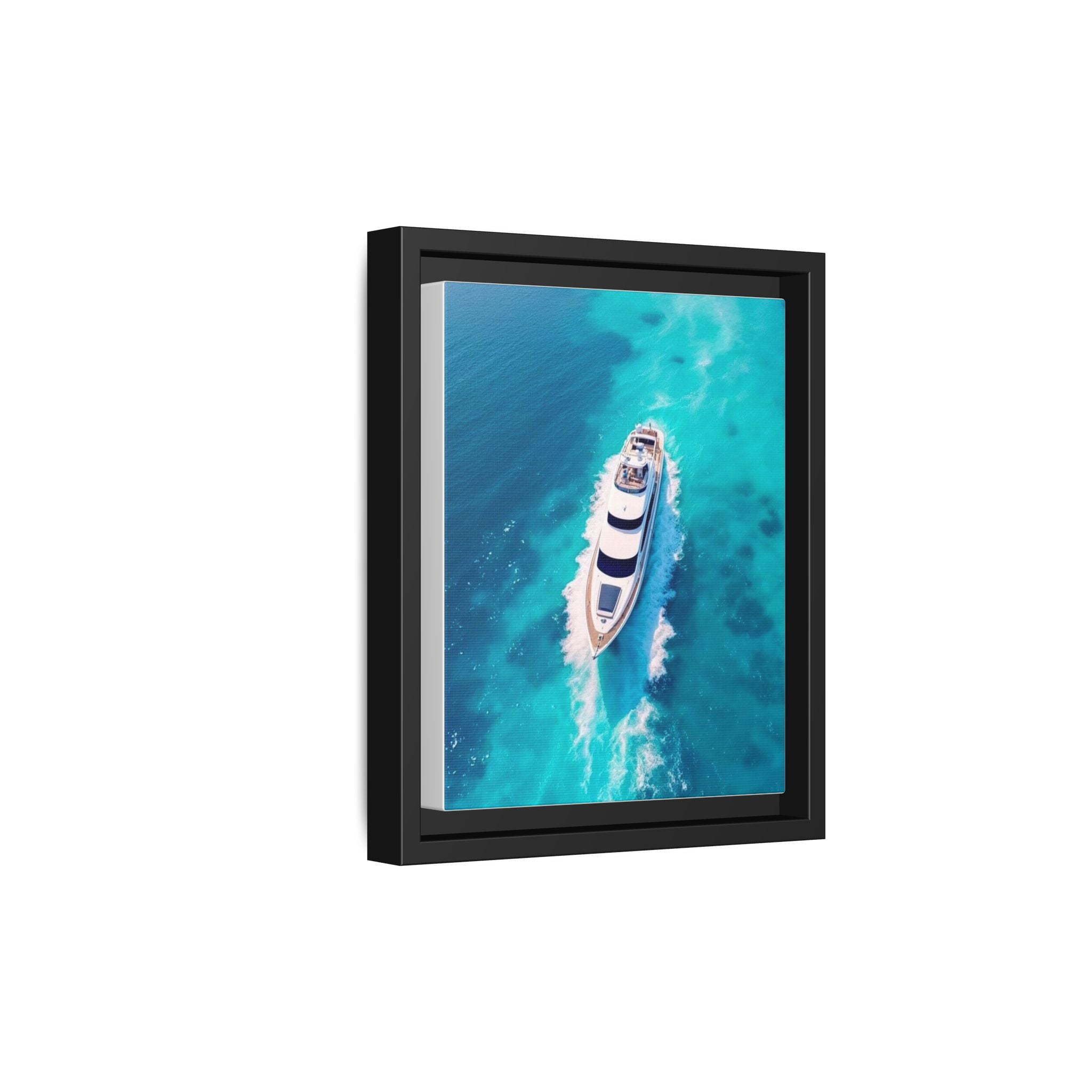 Nautical Elegance: Canvas Boat Portrait