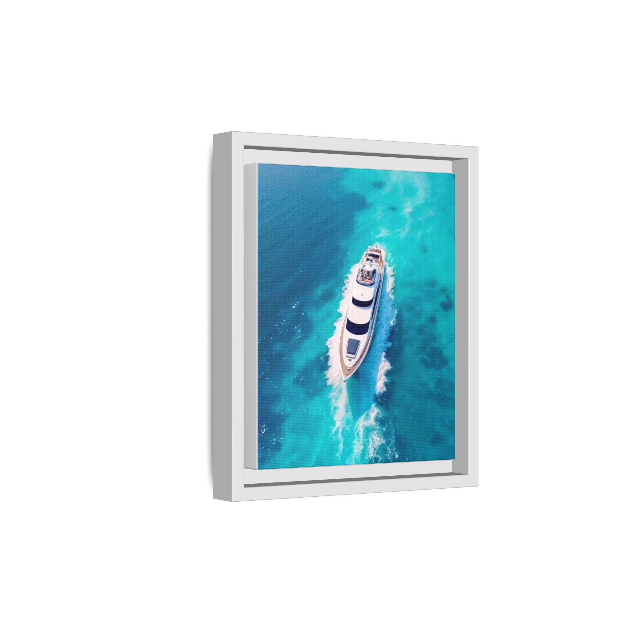 Nautical Elegance: Canvas Boat Portrait