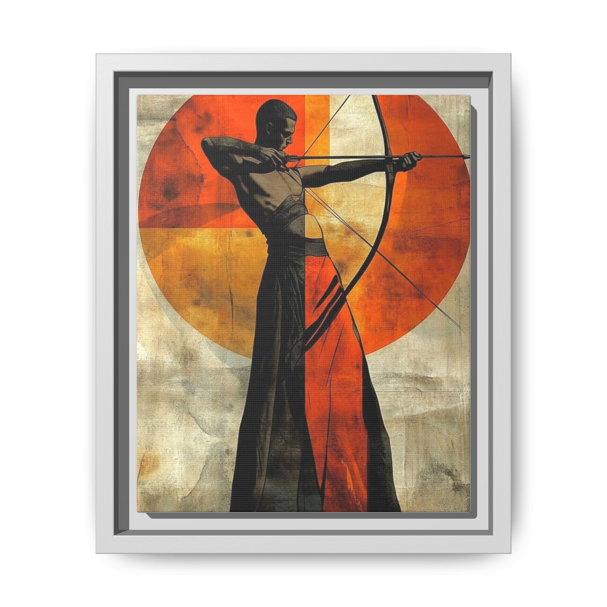 Modern artistic portrait: Archer in action