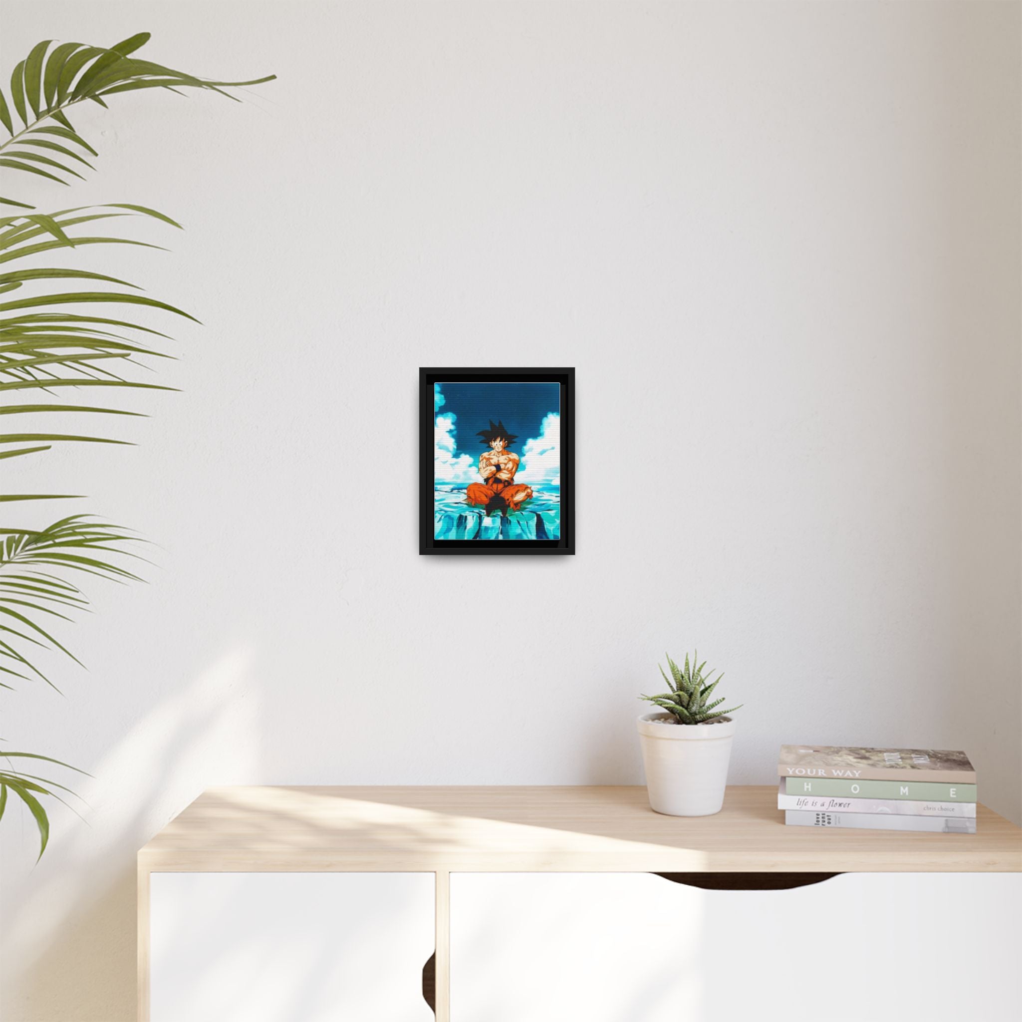 Energetic Portrait of Goku on Canvas