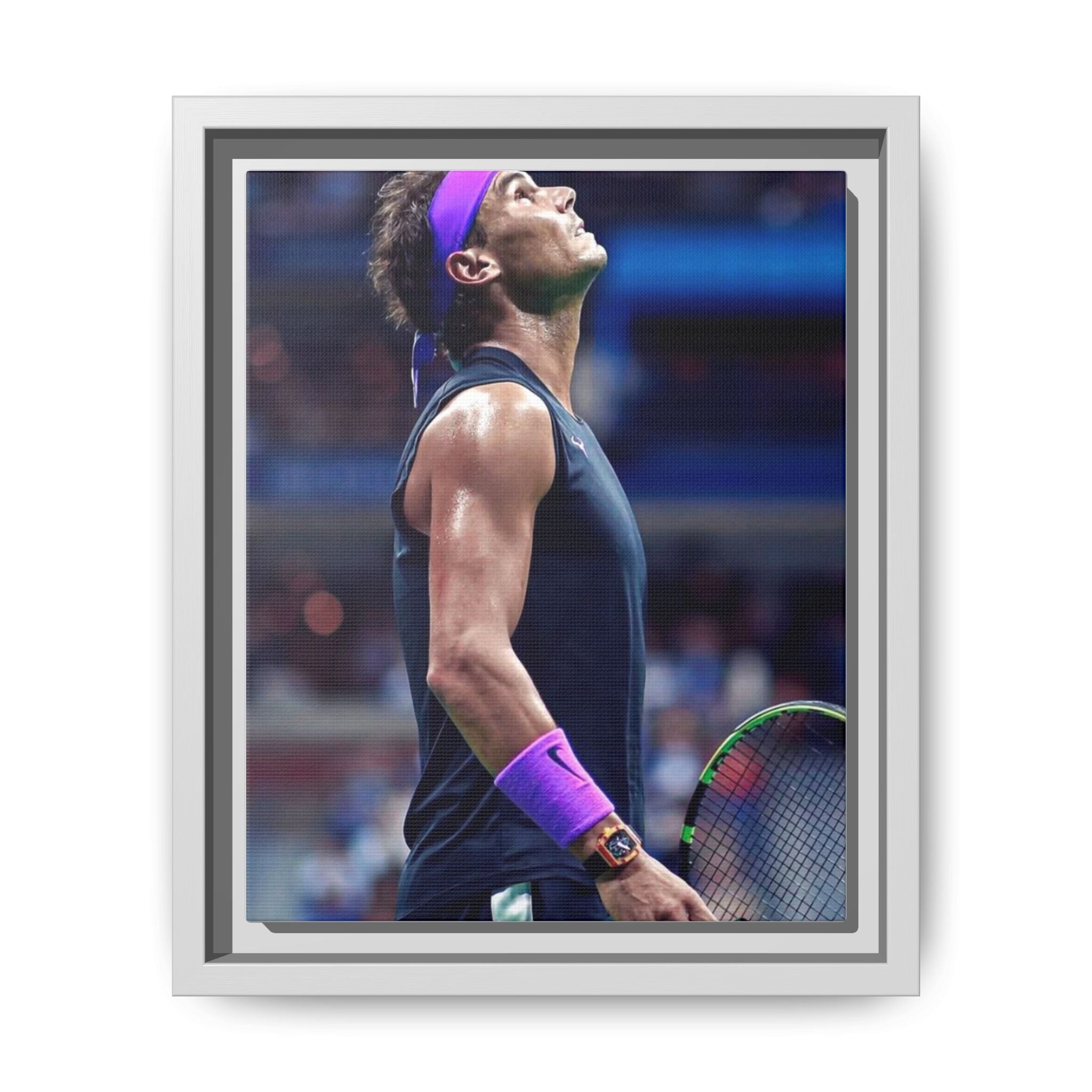 Rafa Nadal in full concentration on the court