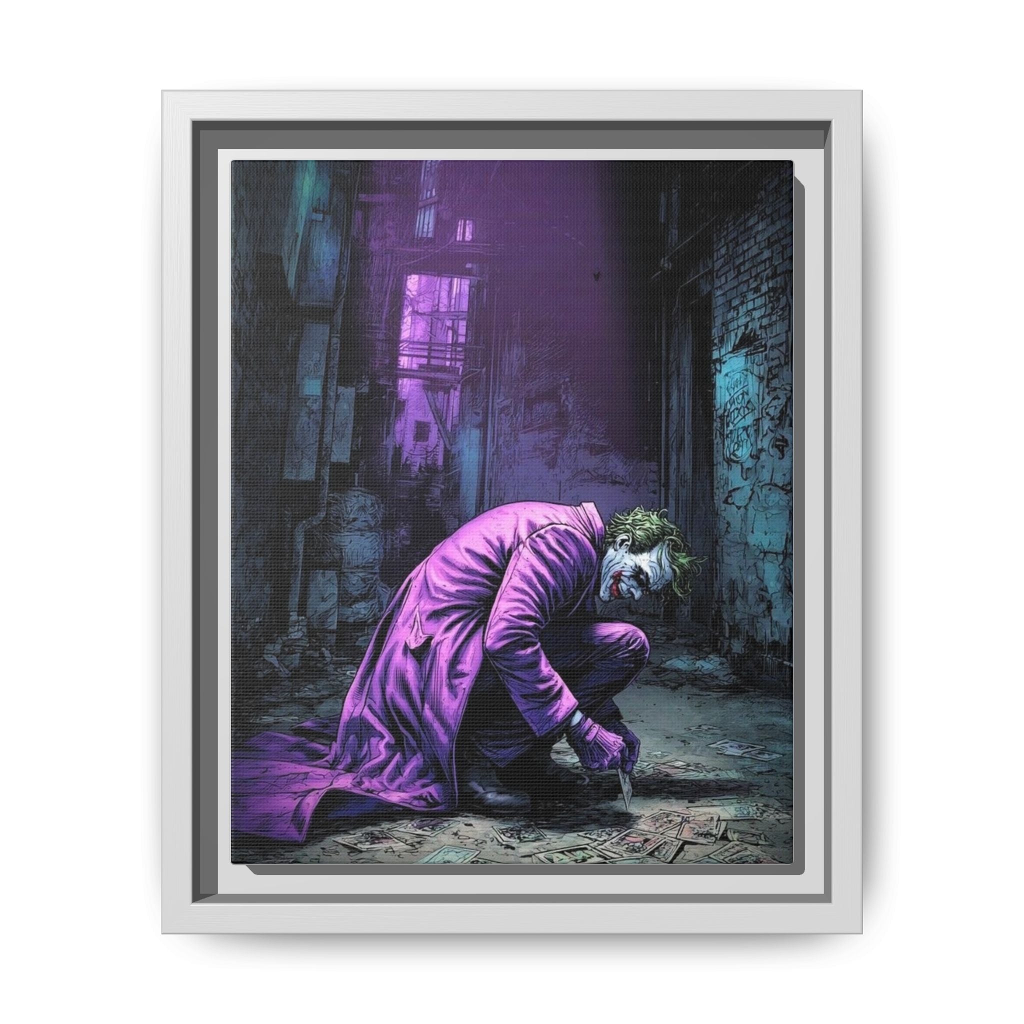 Artistic portrait of the Joker in bright colors