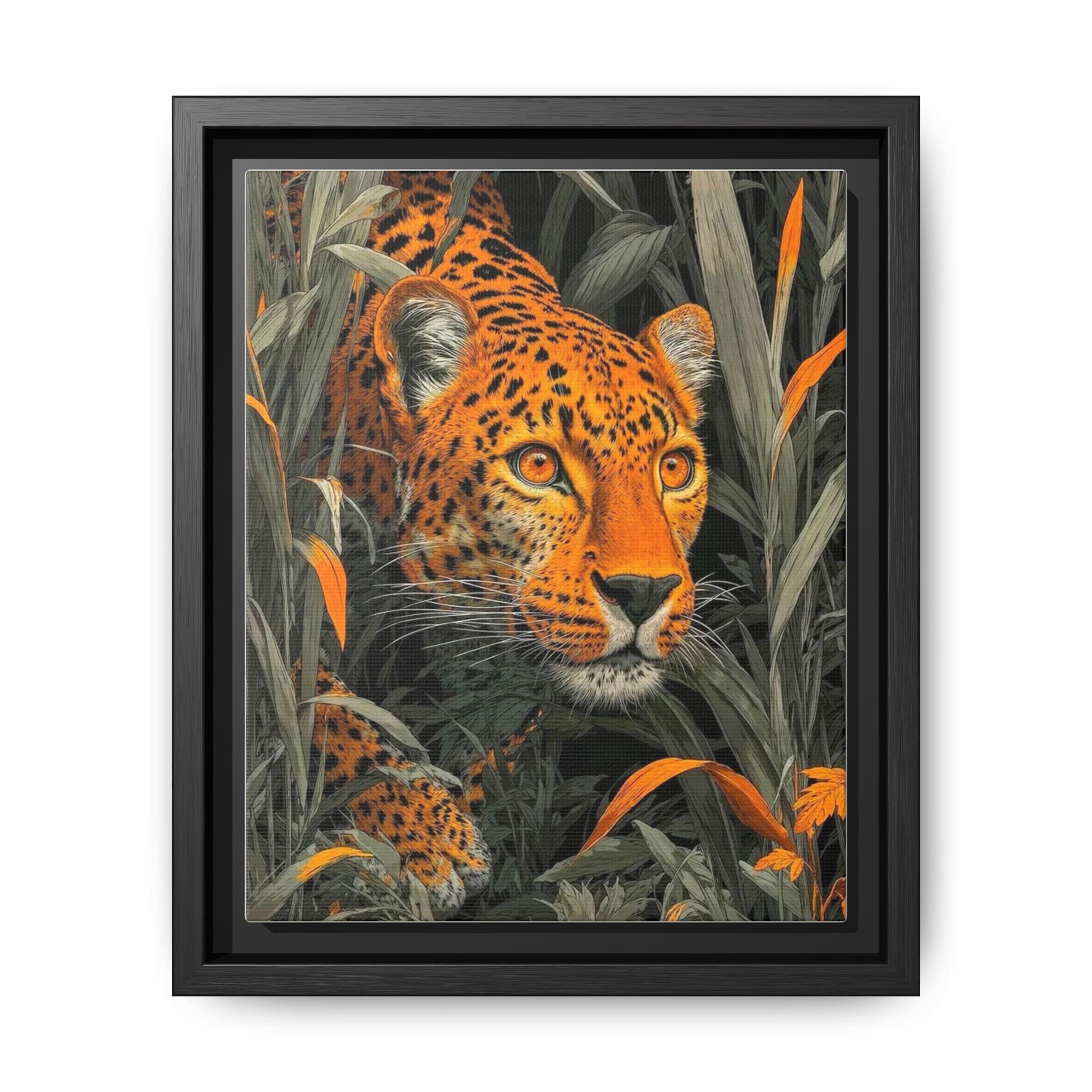 Leopard in Awakening Portrait — Vibrant Canvas Art