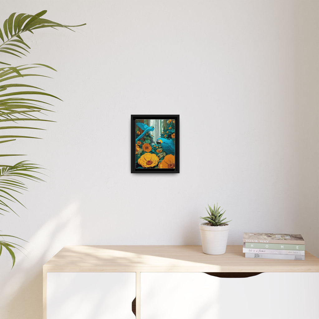 Portraits of Parrots in Vibrant Flowers