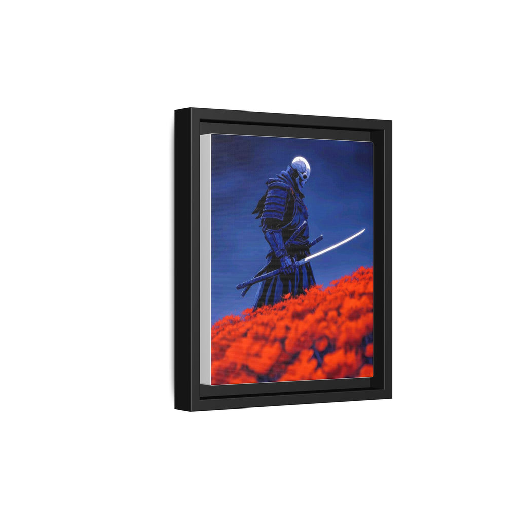 Mystical Samurai Amidst Scarlet Flowers