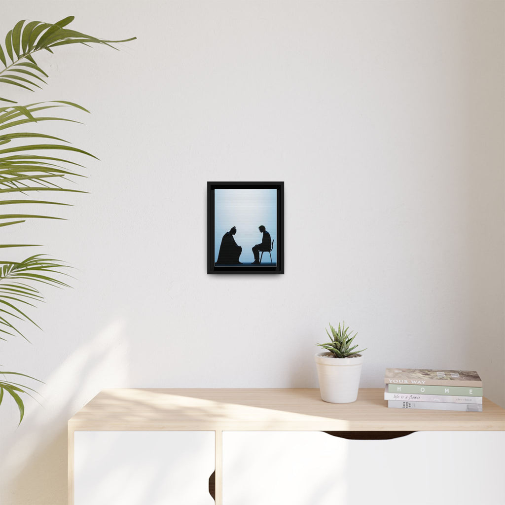 Pop Art Portrait: Batman and Joker in Silhouette