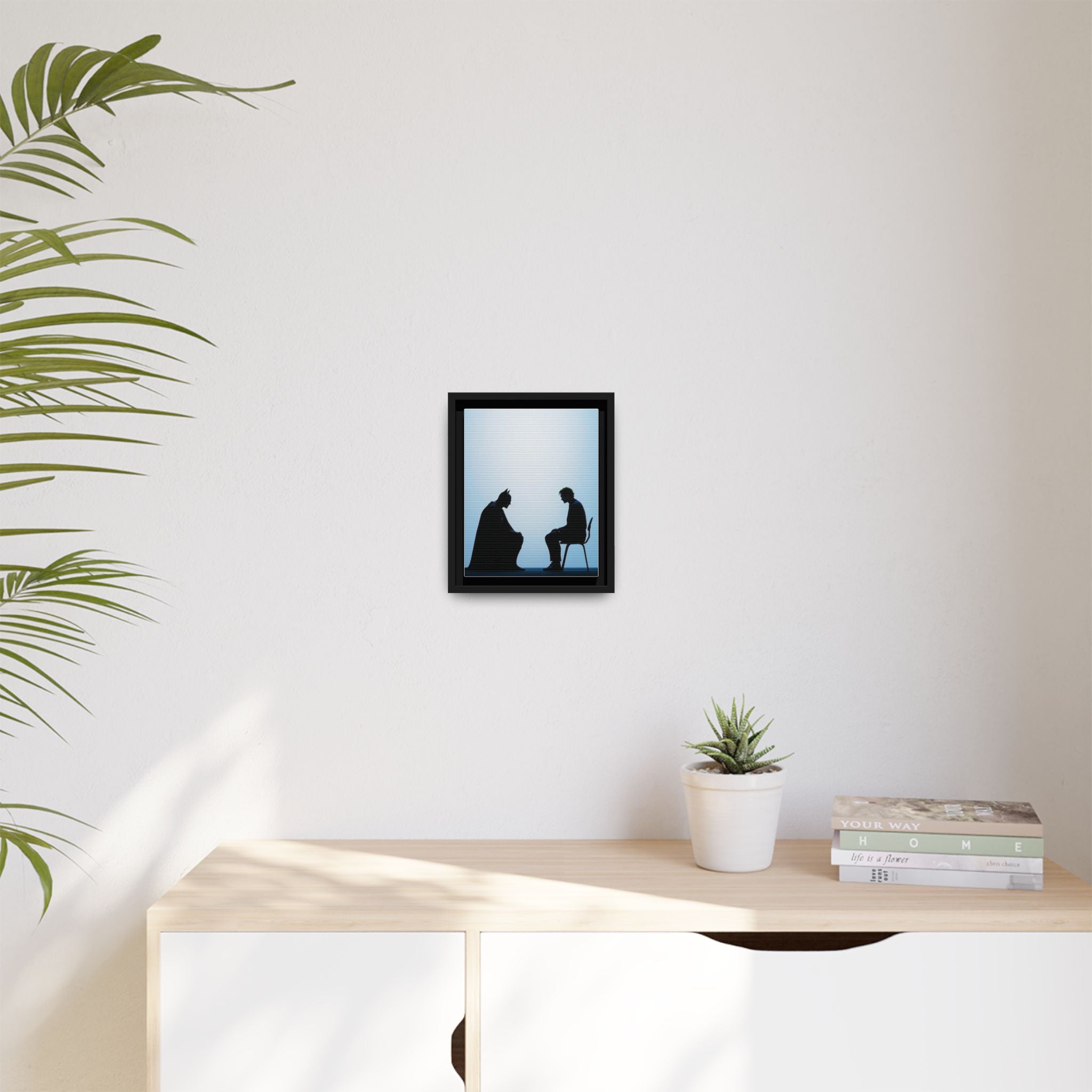 Pop Art Portrait: Batman and Joker in Silhouette