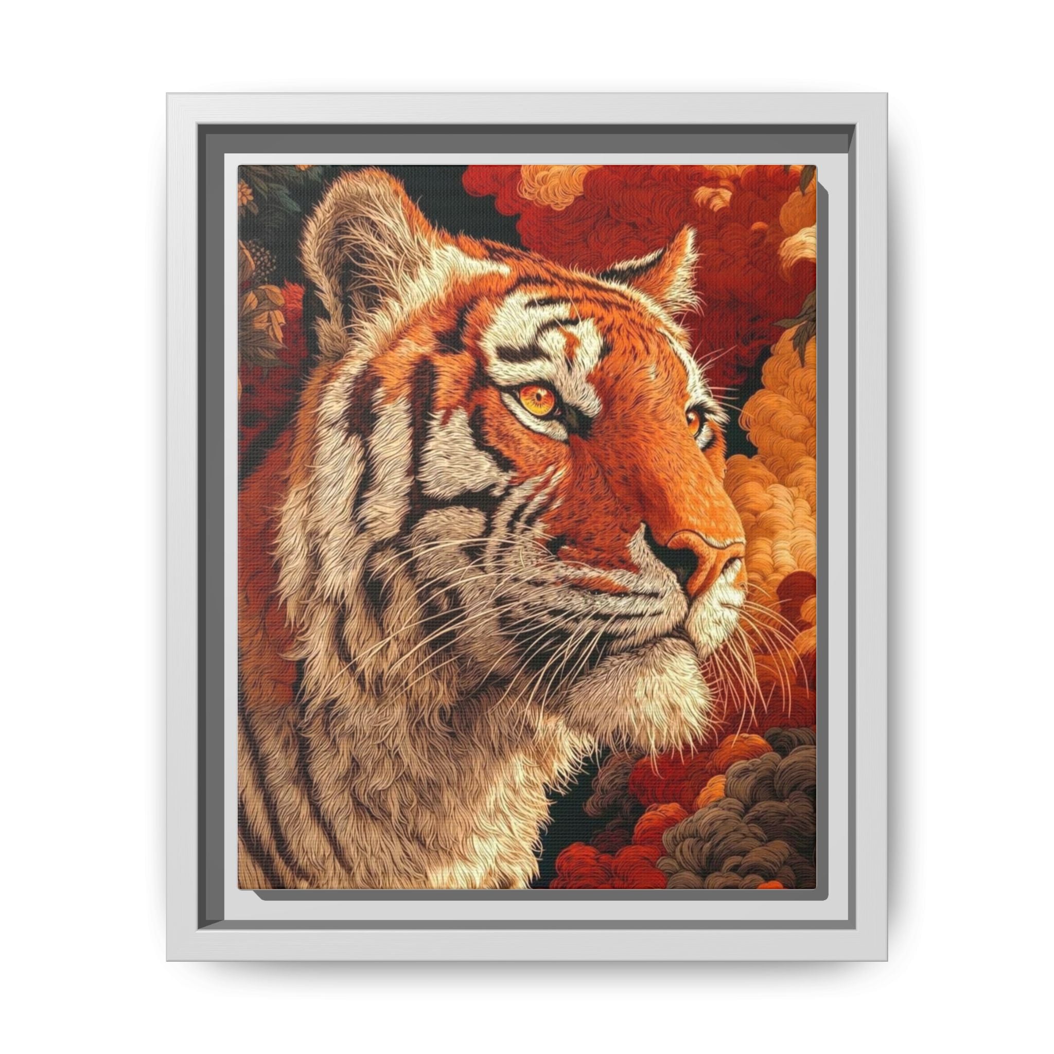 Portrait de Tigre en Couleurs Vives