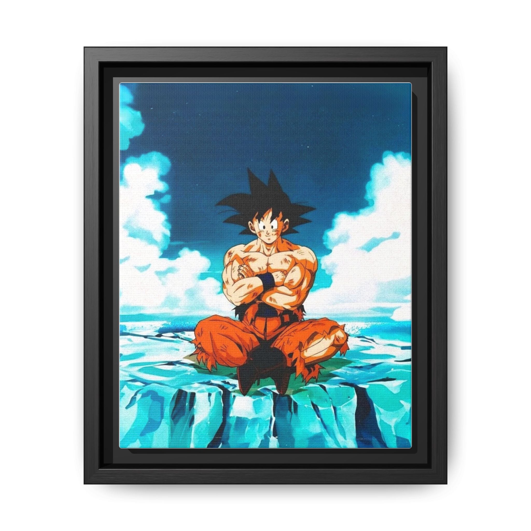 Energetic Portrait of Goku on Canvas